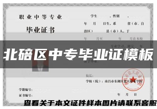 北碚区中专毕业证模板缩略图