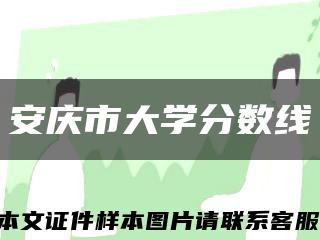 安庆市大学分数线缩略图