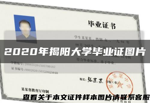 2020年揭阳大学毕业证图片缩略图