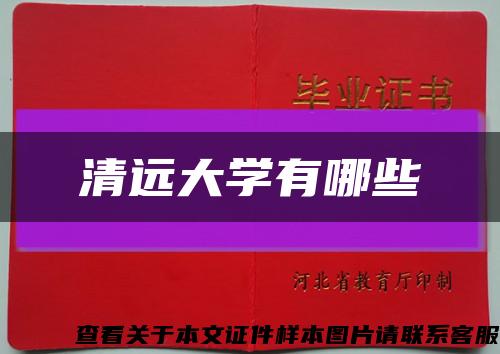 清远大学有哪些缩略图