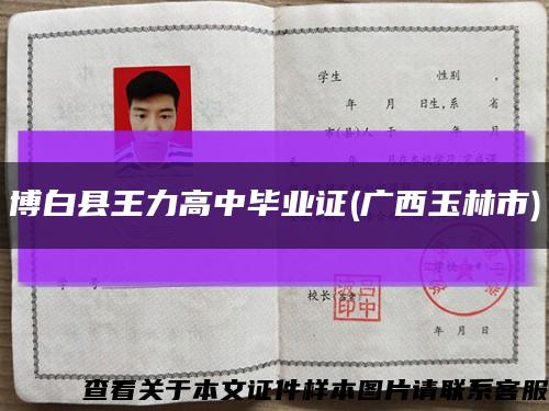 博白县王力高中毕业证(广西玉林市)缩略图