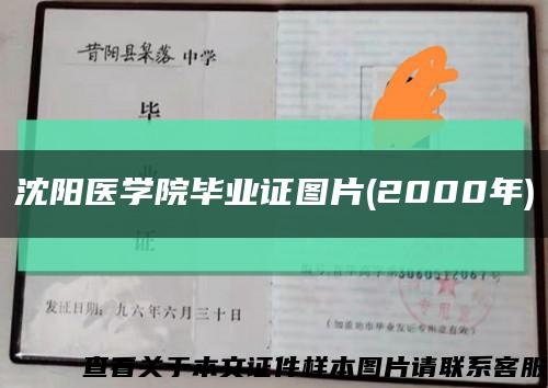 沈阳医学院毕业证图片(2000年)缩略图