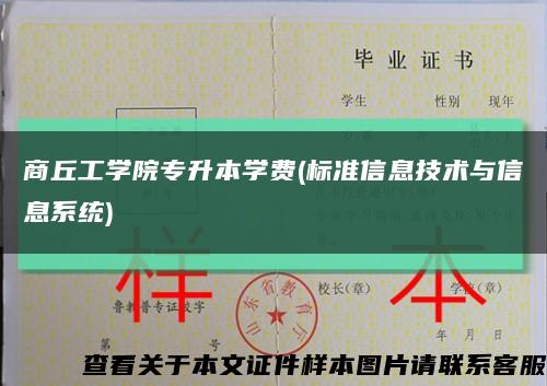 商丘工学院专升本学费(标准信息技术与信息系统)缩略图
