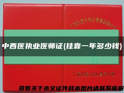 中西医执业医师证(挂靠一年多少钱)缩略图