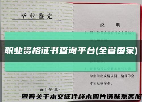 职业资格证书查询平台(全省国家)缩略图