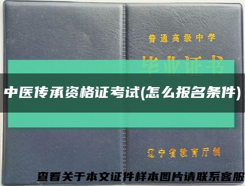 中医传承资格证考试(怎么报名条件)缩略图