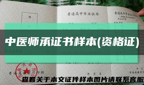 中医师承证书样本(资格证)缩略图
