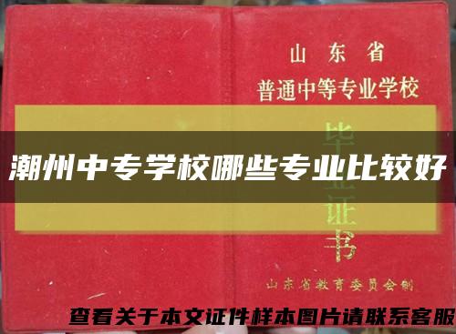 潮州中专学校哪些专业比较好缩略图