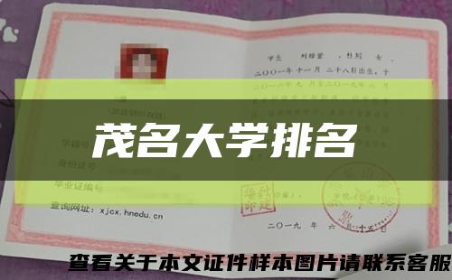 茂名大学排名缩略图