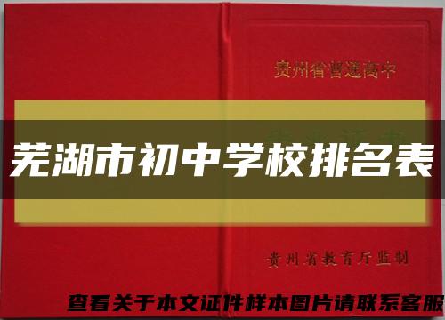 芜湖市初中学校排名表缩略图