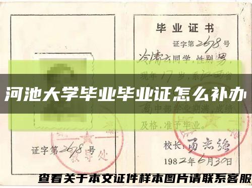 河池大学毕业毕业证怎么补办缩略图