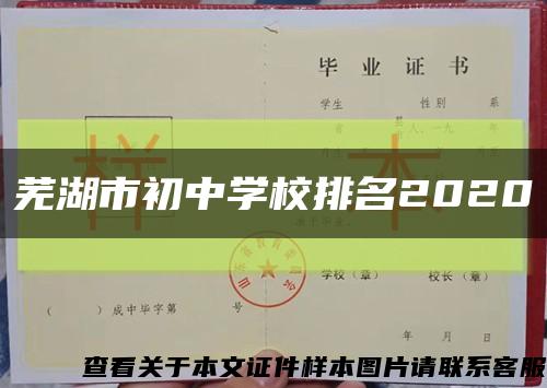 芜湖市初中学校排名2020缩略图
