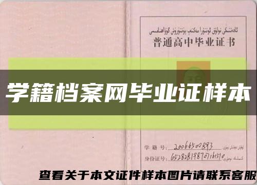 学籍档案网毕业证样本缩略图