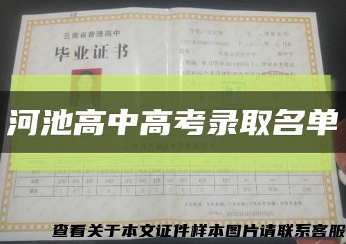河池高中高考录取名单缩略图