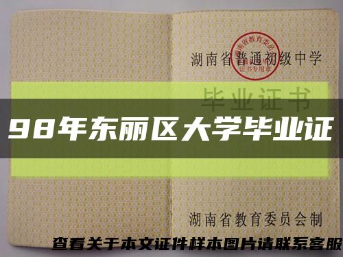 98年东丽区大学毕业证缩略图