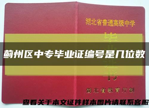 蓟州区中专毕业证编号是几位数缩略图