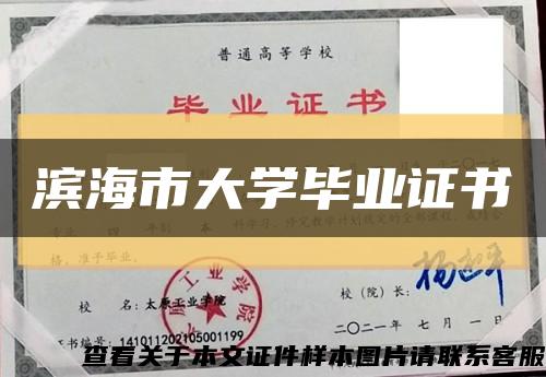 滨海市大学毕业证书缩略图