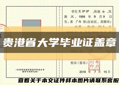 贵港省大学毕业证盖章缩略图
