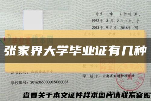 张家界大学毕业证有几种缩略图