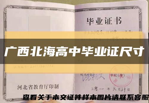 广西北海高中毕业证尺寸缩略图