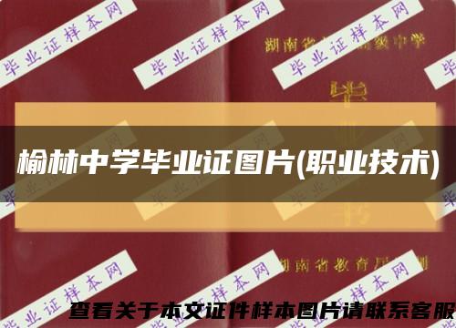 榆林中学毕业证图片(职业技术)缩略图