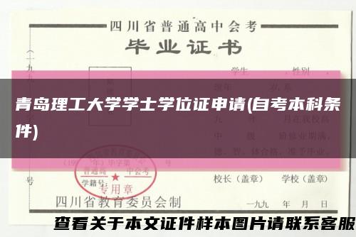 青岛理工大学学士学位证申请(自考本科条件)缩略图