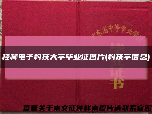 桂林电子科技大学毕业证图片(科技学信息)缩略图