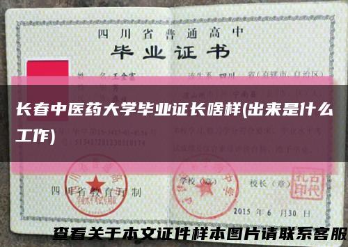 长春中医药大学毕业证长啥样(出来是什么工作)缩略图
