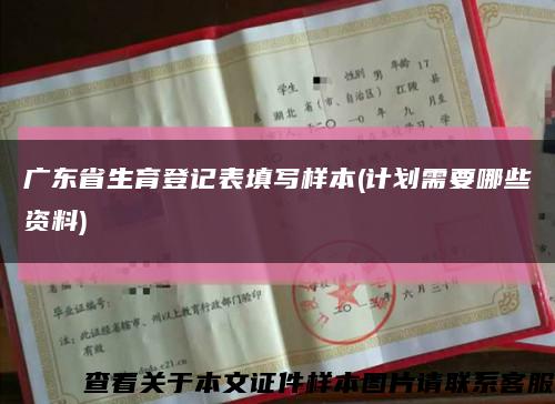 广东省生育登记表填写样本(计划需要哪些资料)缩略图