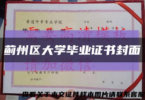 蓟州区大学毕业证书封面缩略图