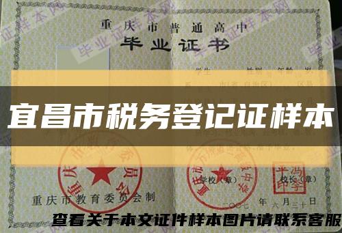 宜昌市税务登记证样本缩略图