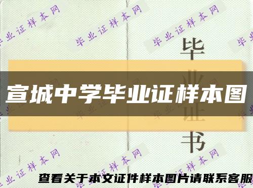 宣城中学毕业证样本图缩略图