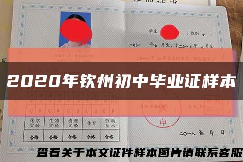 2020年钦州初中毕业证样本缩略图
