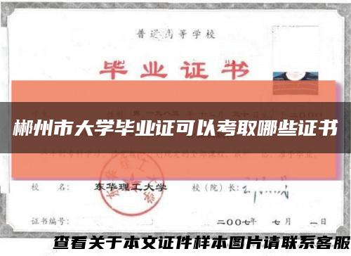郴州市大学毕业证可以考取哪些证书缩略图