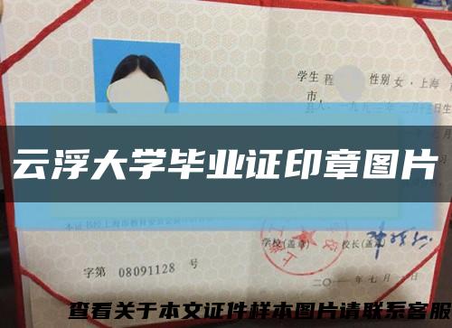云浮大学毕业证印章图片缩略图