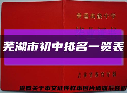 芜湖市初中排名一览表缩略图