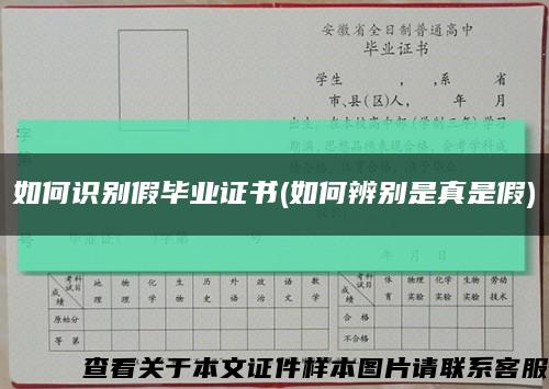 如何识别假毕业证书(如何辨别是真是假)缩略图