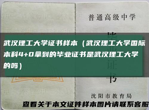 武汉理工大学证书样本（武汉理工大学国际本科4+0拿到的毕业证书是武汉理工大学的吗）缩略图