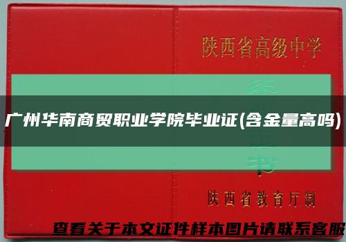 广州华南商贸职业学院毕业证(含金量高吗)缩略图
