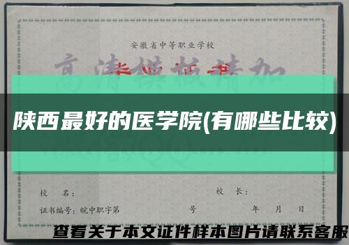 陕西最好的医学院(有哪些比较)缩略图