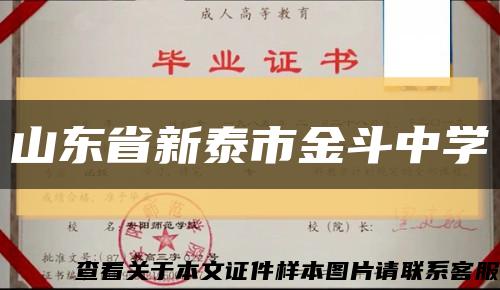 山东省新泰市金斗中学缩略图
