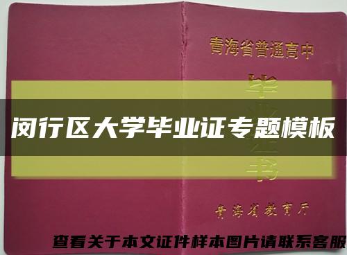 闵行区大学毕业证专题模板缩略图