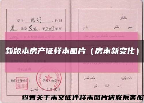 新版本房产证样本图片（房本新变化）缩略图