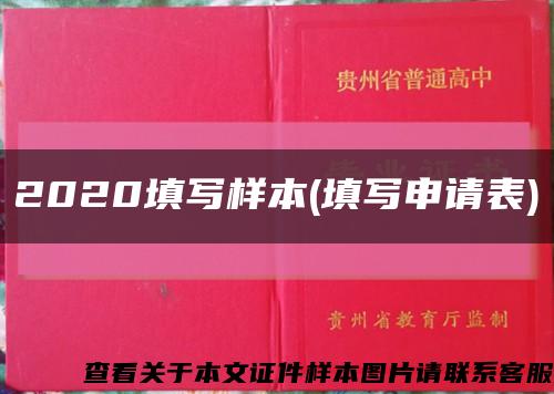 2020填写样本(填写申请表)缩略图