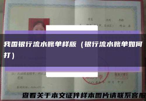 我国银行流水账单样版（银行流水账单如何打）缩略图