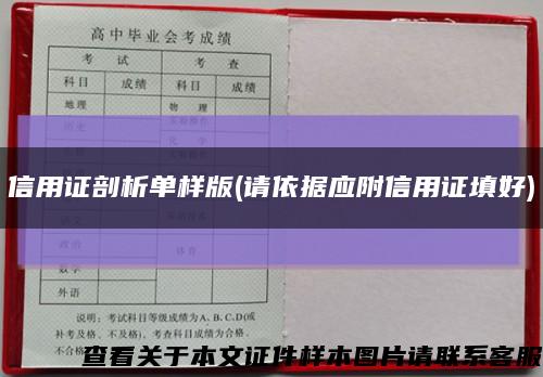 信用证剖析单样版(请依据应附信用证填好)缩略图