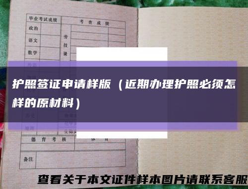 护照签证申请样版（近期办理护照必须怎样的原材料）缩略图