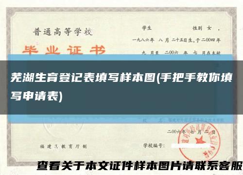 芜湖生育登记表填写样本图(手把手教你填写申请表)缩略图