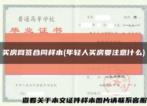 买房网签合同样本(年轻人买房要注意什么)缩略图