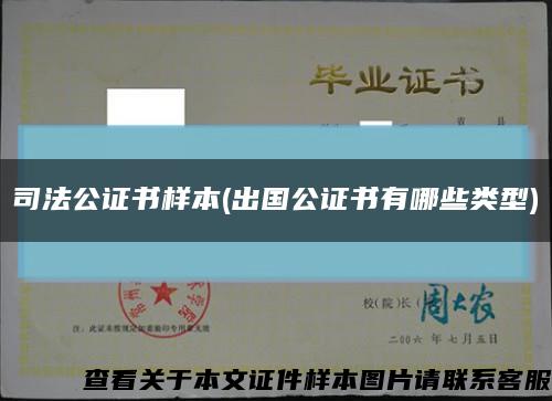 司法公证书样本(出国公证书有哪些类型)缩略图
